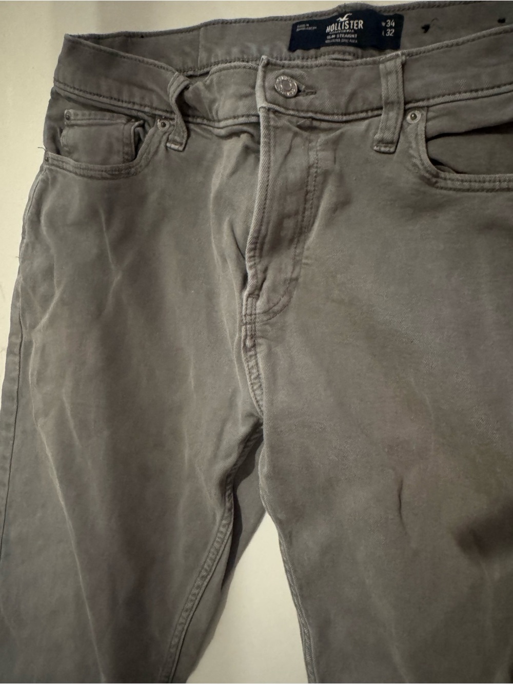 Hollister Men's Gray Slim Straight Jeans